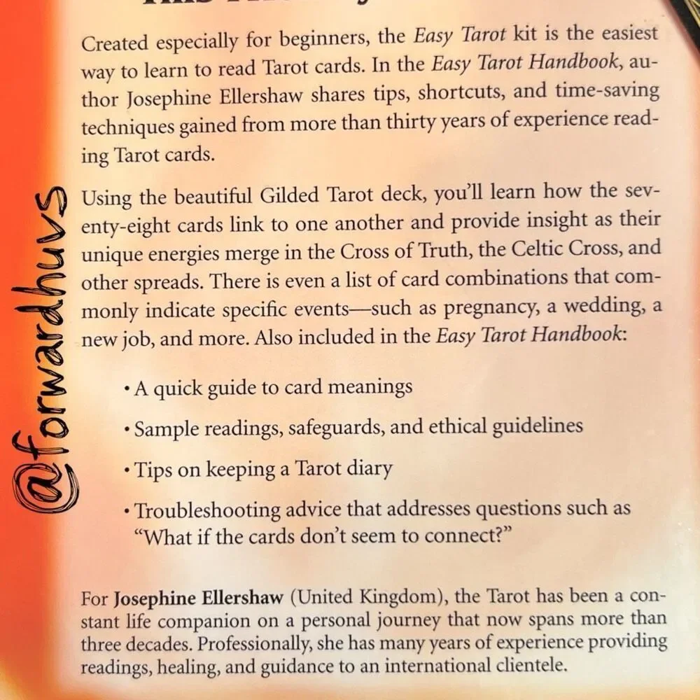 Easy Tarot Handbook Josephine Ellershaw